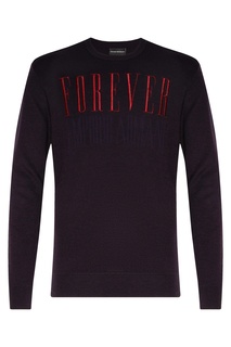 Синий джемпер с надписью Emporio Armani