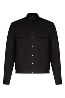 Черная рубашка с клапанными карманами Emporio Armani