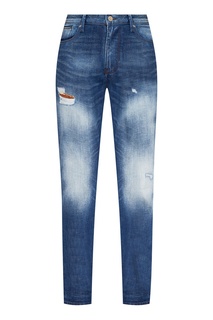 Синие потертые джинсы Emporio Armani