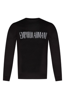 Черный джемпер с логотипом Emporio Armani