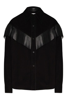 Черная замшевая рубашка с бахромой Izeta