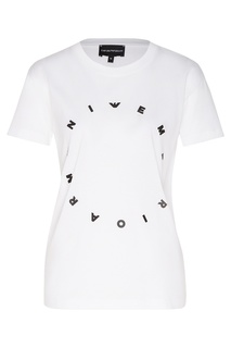 Футболка с круглым логотипом Emporio Armani