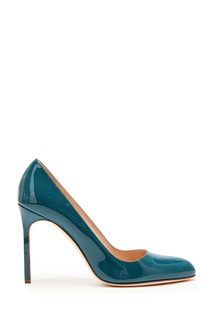 Сине-зеленые лакированные туфли BBR Manolo Blahnik