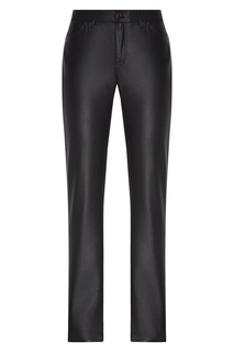 Блестящие брюки черного цвета Emporio Armani