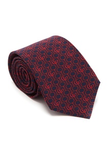 Синий галстук с красным узором Gucci Man