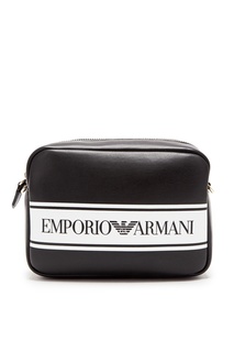 Сумка с контрастной полоской и логотипом Emporio Armani