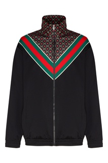 Черная куртка с контрастными вставками Gucci Man