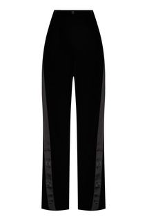 Бархатные брюки с лампасами Emporio Armani