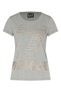 Серая футболка с логотипом Emporio Armani