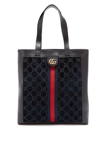 Черная сумка с узором Gucci Man