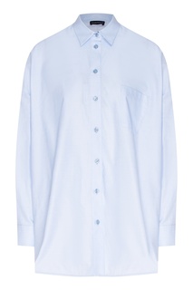 Расклешенная голубая рубашка Emporio Armani