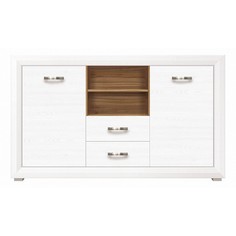 Тумба комбинированная Мальта B136-KOM2D2S Black Red White