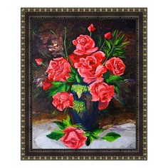 Картина (49х59 см) Розы в вазе BE-103-161 Ekoramka