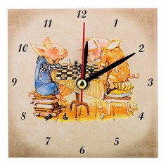 Настольные часы (10x10 см) Свинки 354-1643