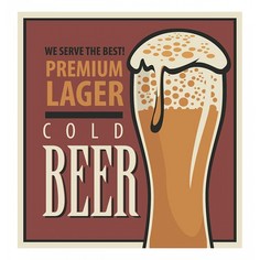 Картина (70х90 см) Cold beer HE-101-431 Ekoramka