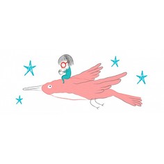 Картина (50х20 см) Розовая птица HE-101-546 Ekoramka