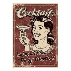 Картина (30х40 см) Cocktails lady HE-101-420 Ekoramka