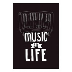 Картина (70х90 см) Music is life HE-101-212 Ekoramka
