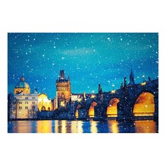Картина (60х40 см) Зимний вечер в Праге HE-101-782 Ekoramka