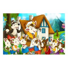 Картина (60х40 см) Волк и семеро козлят HE-101-811 Ekoramka