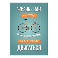 Картина (50х70 см) Жизнь - как велосипед HE-102-172 Ekoramka