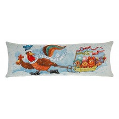Подушка декоративная (90x30 см) Петушки с санками 850-902-31