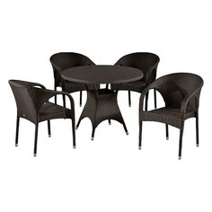 Набор уличный T190AD/Y290B-W52 Brown 4Pcs Afina