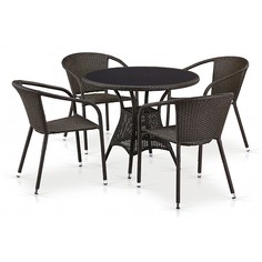 Набор уличный T197ANS-W53/Y137C-W53 Brown 4Pcs Afina