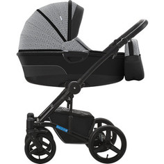 Коляска 2 в 1 Aroteam ENZO 18 04 (серый узор C1 + черная кожа)