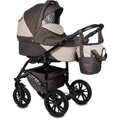 Коляска 2 в 1 Alis ONTARIO Lux Ol 02 (коричневый-св.бежевая кожа)