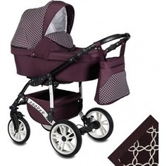 Коляска 2 в 1 Alis COOPER Co 04 (бордовый-бордовый узор)