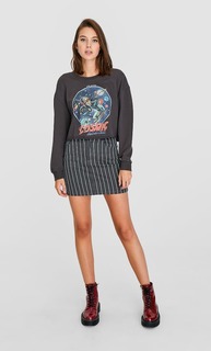 Юбка мини с принтом Stradivarius