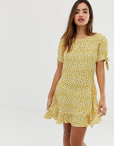 Платье мини с цветочным принтом Faithfull Daphne - Желтый