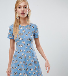 Свободное платье с цветочным принтом New Look - Синий