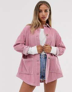 Розовая вельветовая куртка ASOS DESIGN - Зеленый