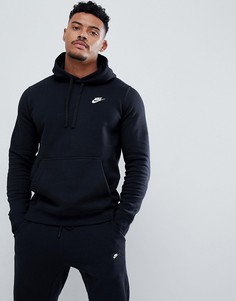 Черный худи без застежки с логотипом-галочкой Nike BV2654-010 - Черный