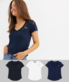 Набор из 3 футболок с V-образным вырезом Abercrombie & Fitch - Мульти