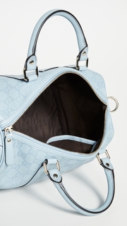 What Goes Around Comes Around Gucci Blue Guccissima Boston Bag