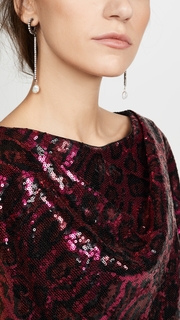 RtA Stevie Sequined Cowl Neck Dress