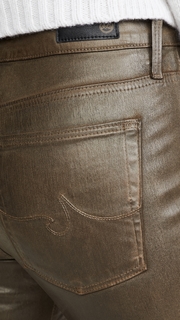 AG The Farrah Vintage Leatherrette Skinny Ankle Jeans