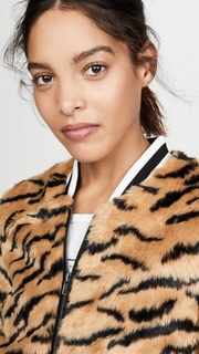 BB Dakota Tiger Beat Faux Fur Bomber