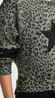 CHRLDR Leopard Print Dropped Shoulder Sweatshirt