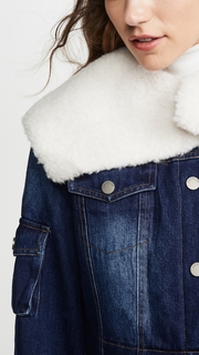 Jocelyn You Cant Deny Me Denim & Faux Sherpa Jacket