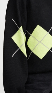 J.O.A. Argyle Crew Neck Sweater