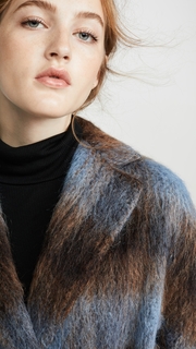 Vince Belted Plaid Coat