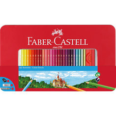 Карандаши цветные Faber-Castell, 60 цветов + 2 чернографитных, ластик, точилка
