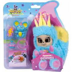 Интерактивная игрушка Bush baby world "Пушастик",14 см, голубой