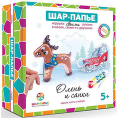 Набор Шар Папье "Олень и санки"