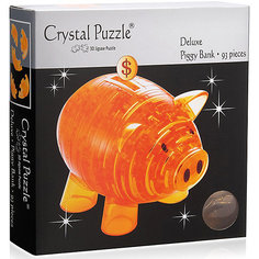 3D головоломка Crystal Puzzle Копилка свинья золотая