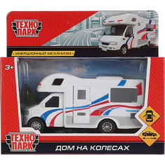 Машинка Технопарк "Дом на колесах", инерционная, 12,5 см